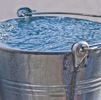 Bucket metaphor for wills — everything pours out at once